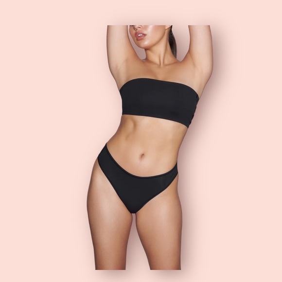 NEW Skims Fits Everybody Bandeau in Clay Strapless bra black color size XS - Picture 1 of 10